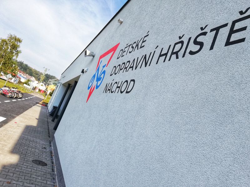 První školní den na novém dopravním hřišti - Náchod 11.10.2021