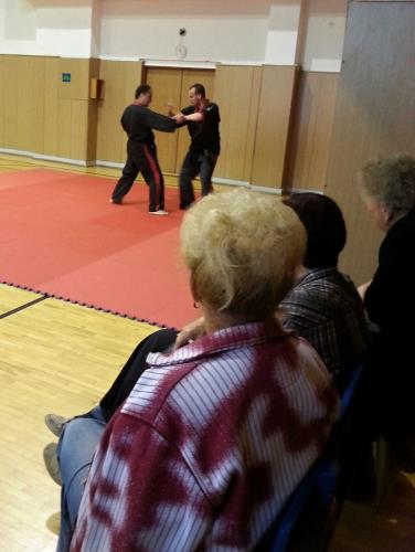 Sportovně zábavná akce se seniory FM - ukázka Kung-fu