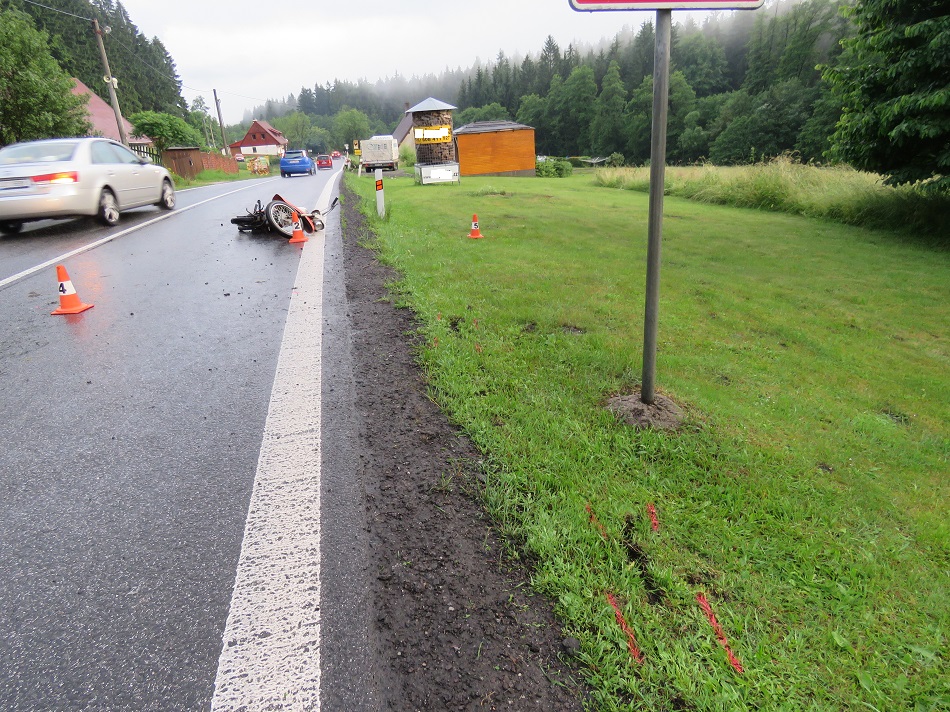 Sražený motocykl
