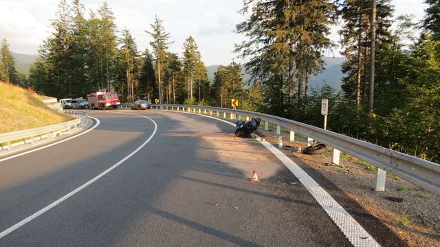 Střet motocyklu s vozidlem
