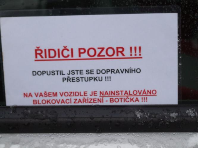 Upozornění pro řidiče