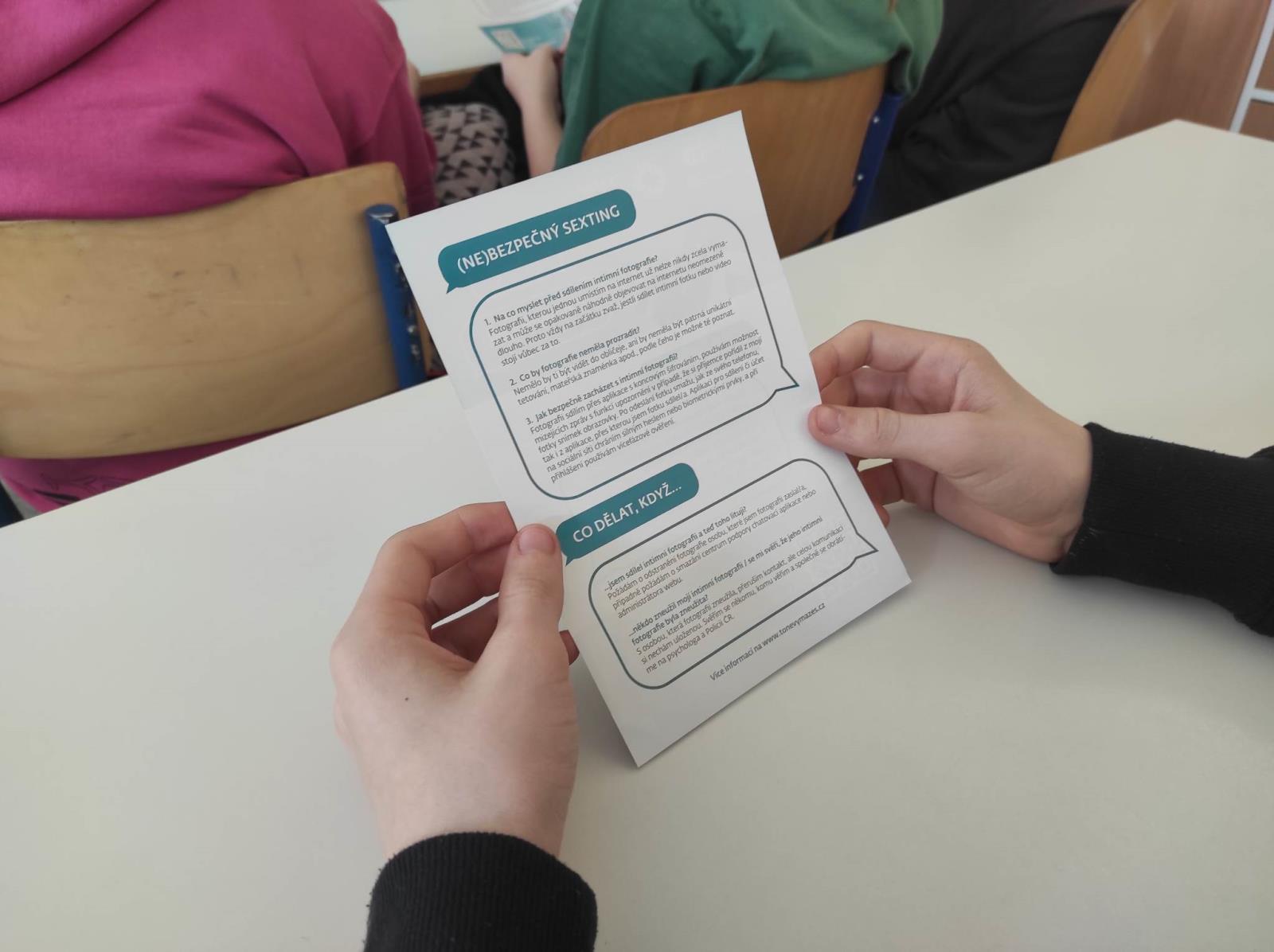 ZŠ Kácov - beseda téma Sexting