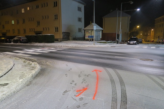 Znojmo, křižovatka ulic Rooseveltova a Jiráskova