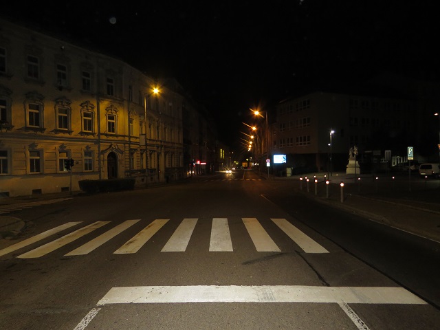 Znojmo, křižovatka ulic Sokolská a Havlíčkova