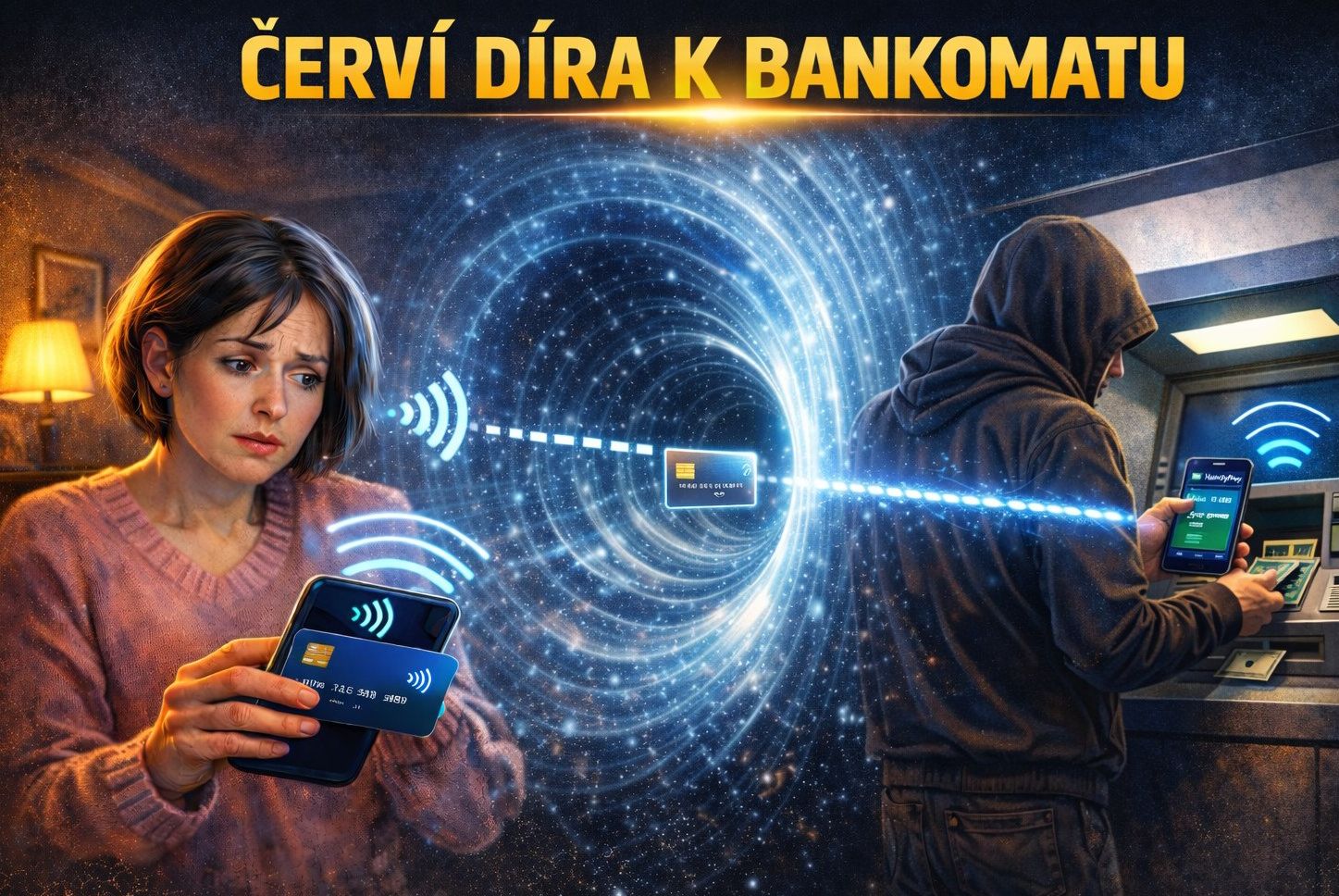 červí díra k bankomatu