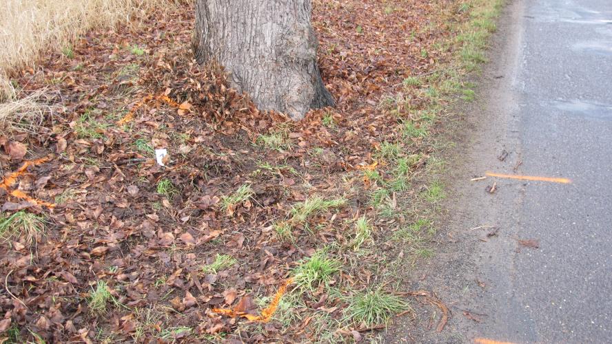 dopravní nehoda silnice III. třídy č. 1073 Kamenice místo střetu