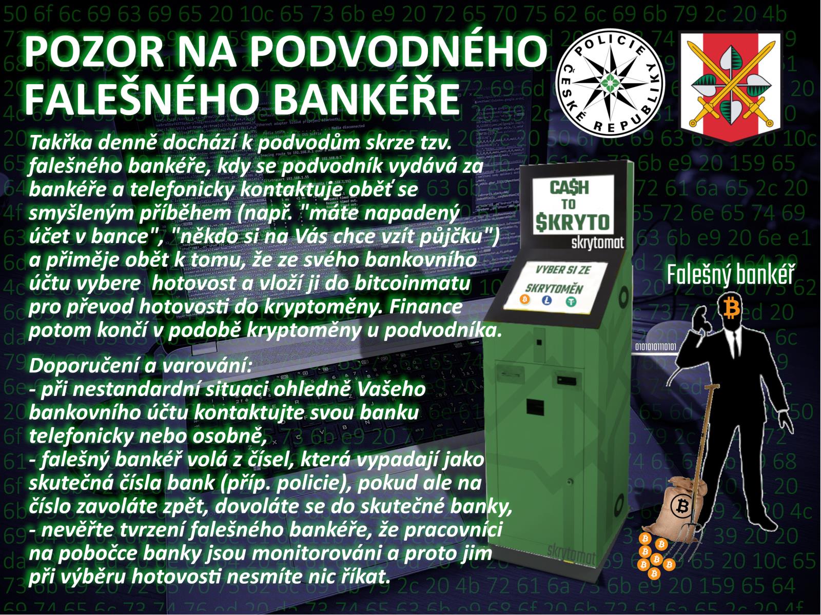 falešný bankéř - varování