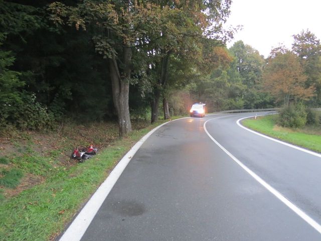 havárie motocyklu u Písařova