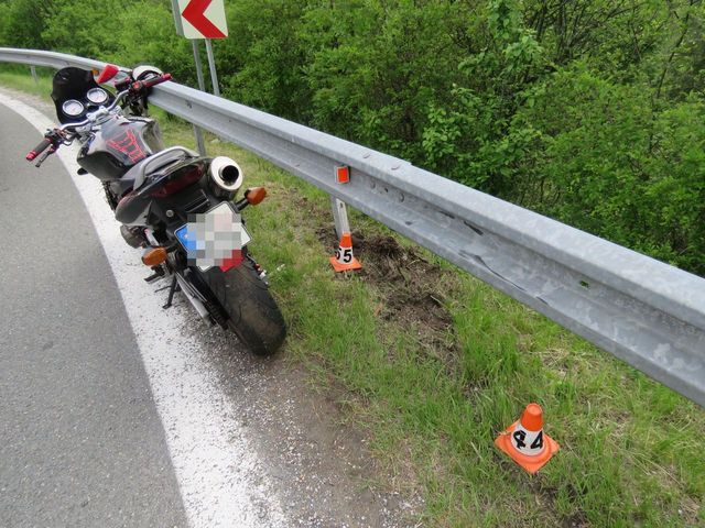 havárie motorkáře Sobotín