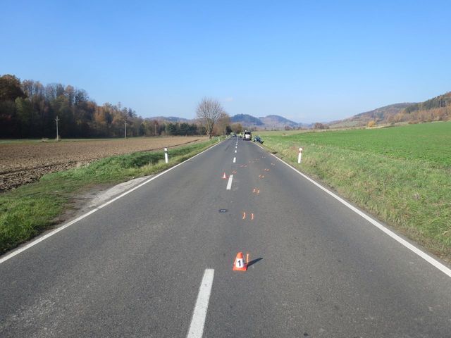 havárie vozidla u Šumperku