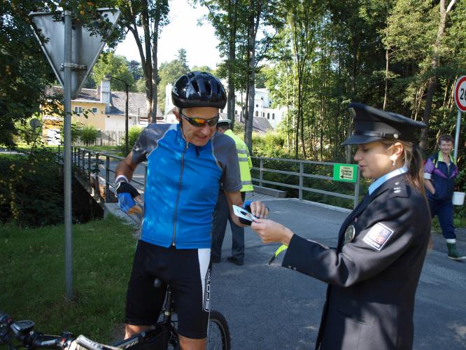 kontrola cyklistů