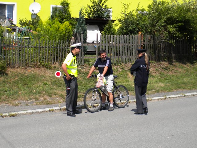 kontrola cyklistů 