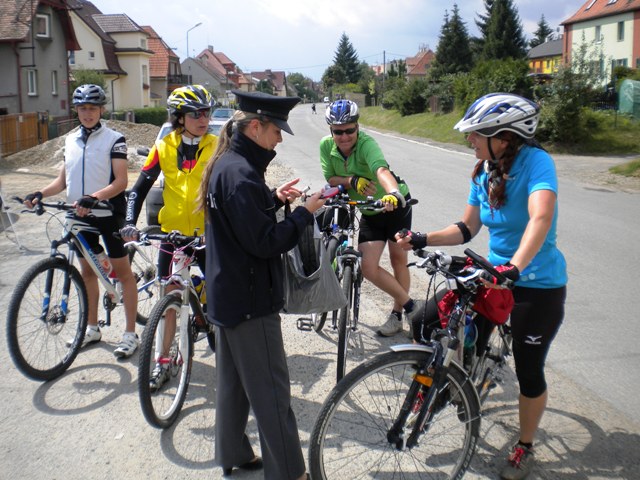 kontrola cyklistů 