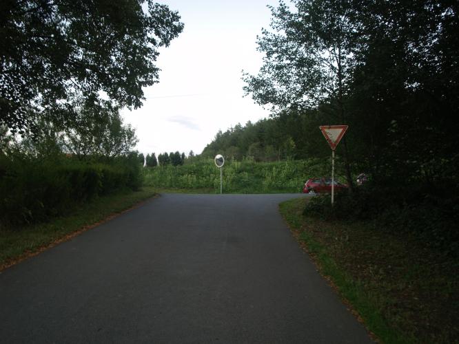 křižovatka, kde došlo ke střetu
