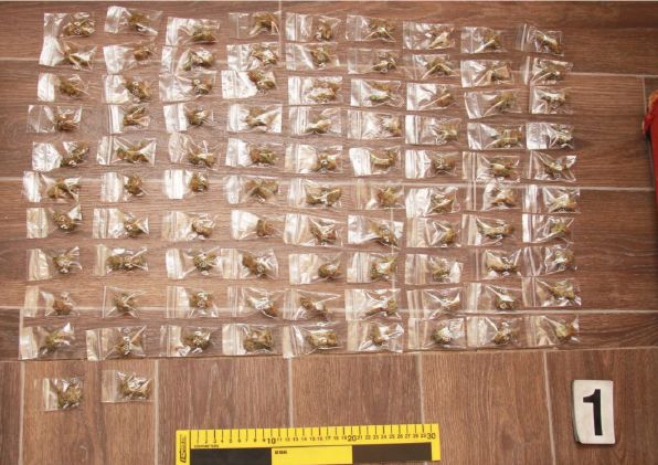 marihuana zajištěná při domovní prohlídce