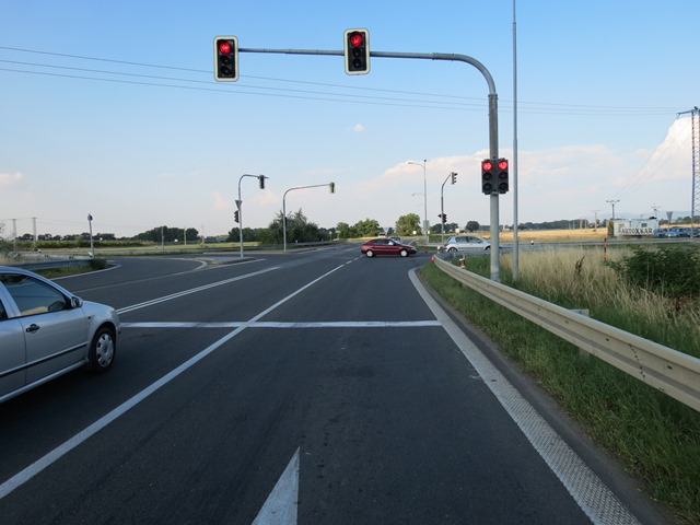 místo nehody v Kroměříži