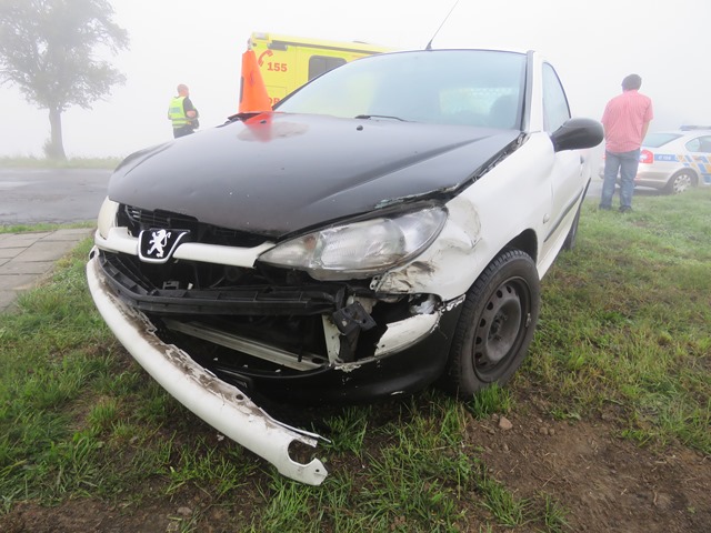 nehoda u obce Bařice - Velké Těšany