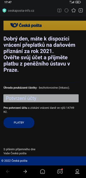 podvodná sms