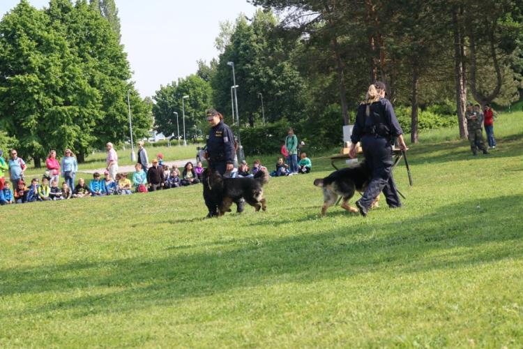 policejní psovodi se svými svěřenci.JPG