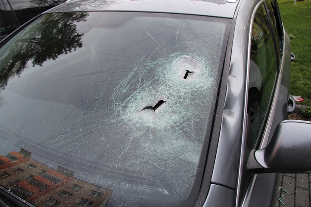 poničené auto