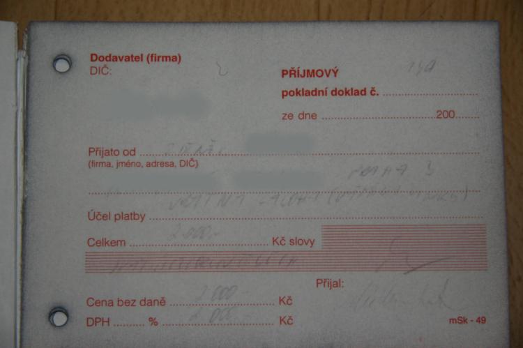 potvrzení o zaplacení