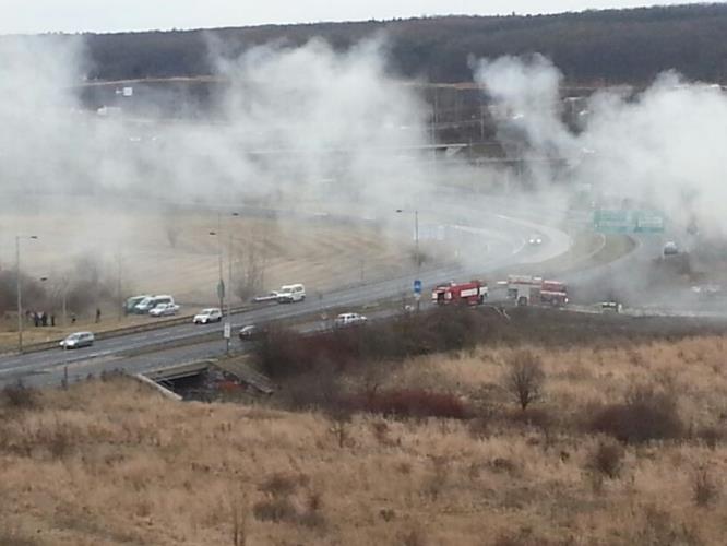 požár Černý Most