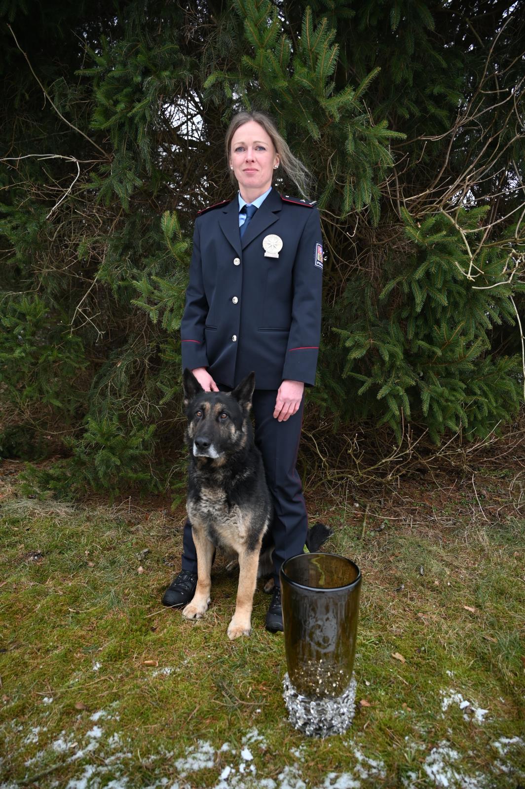 pprap. Kristýna Schusterová a služební pes Leader