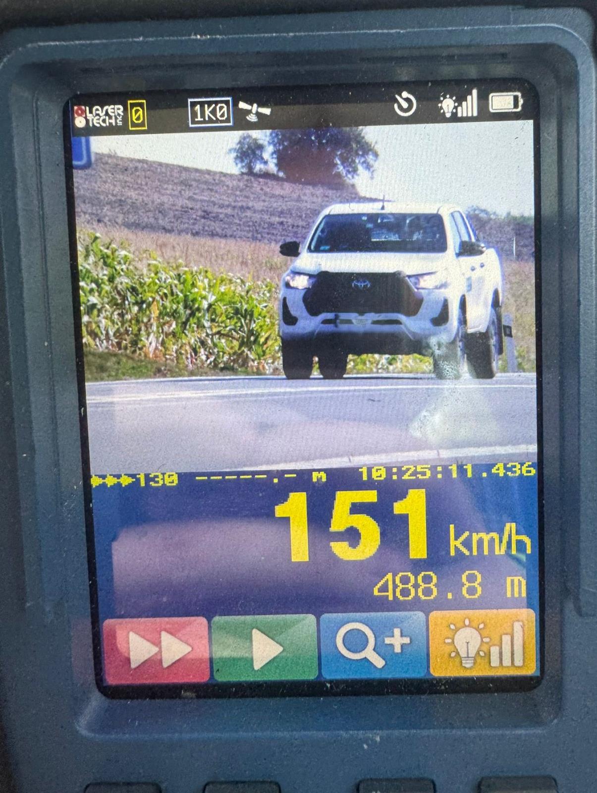 rychlost 151 km/hod