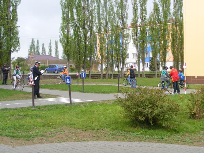 soutěž mladých cyklistů v Bystřici