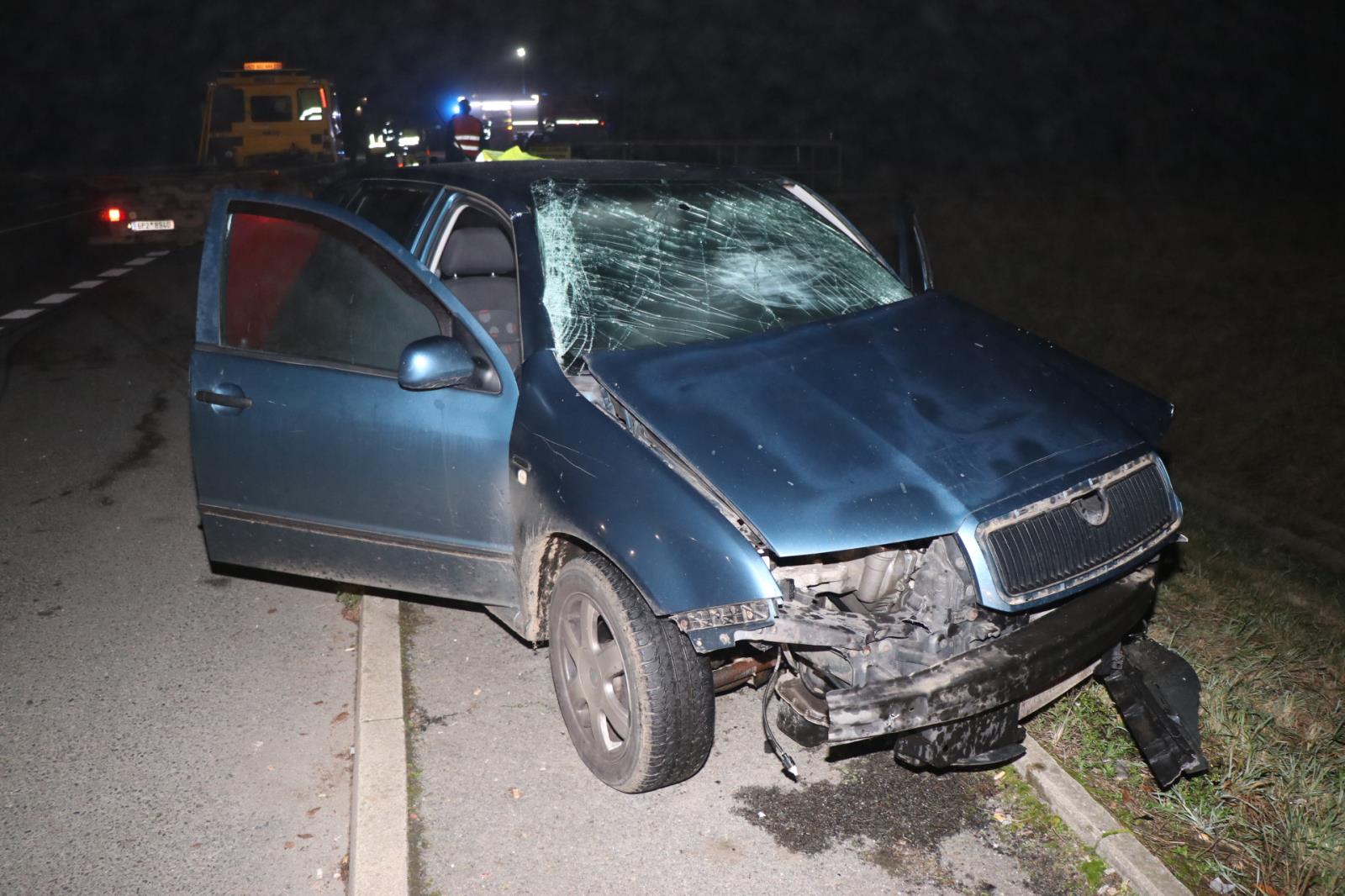 střet dvou osobních vozidel