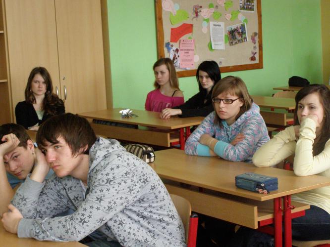 u deváťáků na besedě