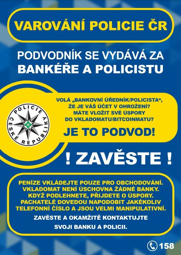 varovani k falesnemu policistovi a bankeri