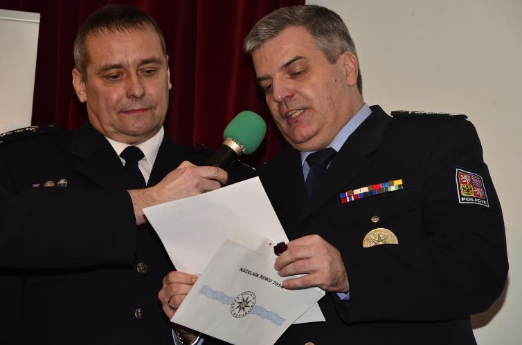 vyhlašování kategorie Náčelník roku, plk. Ing. Mgr. J. Kučera