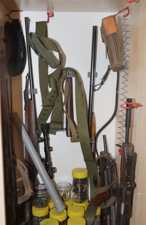 zajištěné zbraně a střelivo