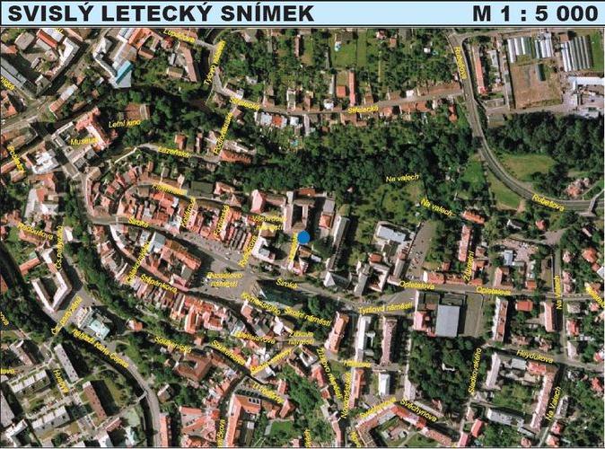 letecký snímek Chrudimě 