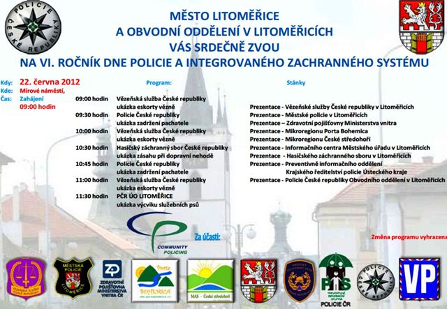 DEN POLICIE 2012 POZVÁNKA