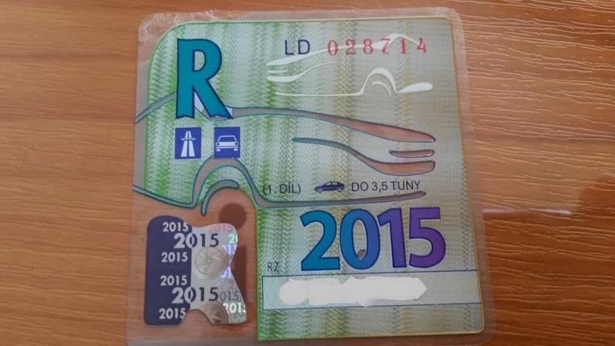 padělaný dálniční kupon