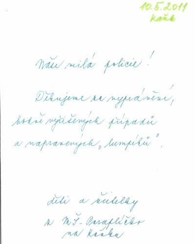 poděkování paraplíčko
