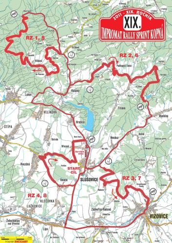 Rallysprint Kopna 2011_mapa uzavírek
