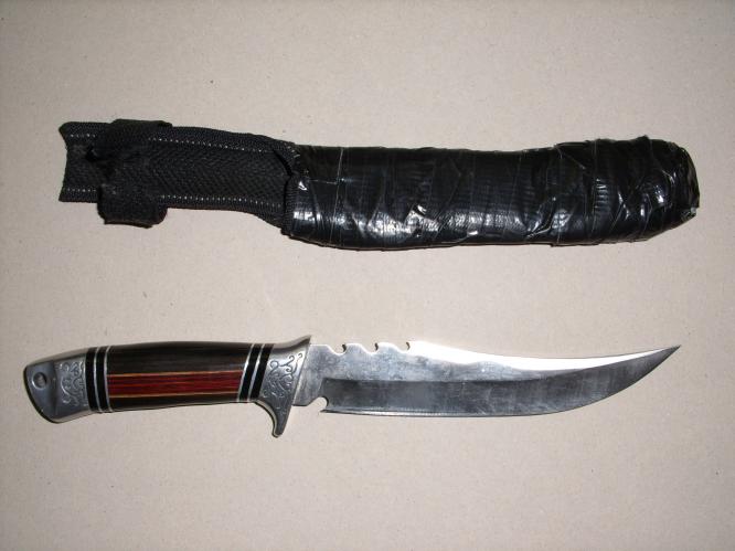 nůž použitý při loupeži