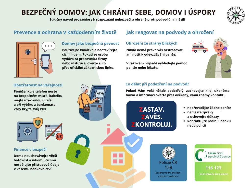 Bezpečí seniorů: Jak chránit sebe, svůj domov i své úspory
