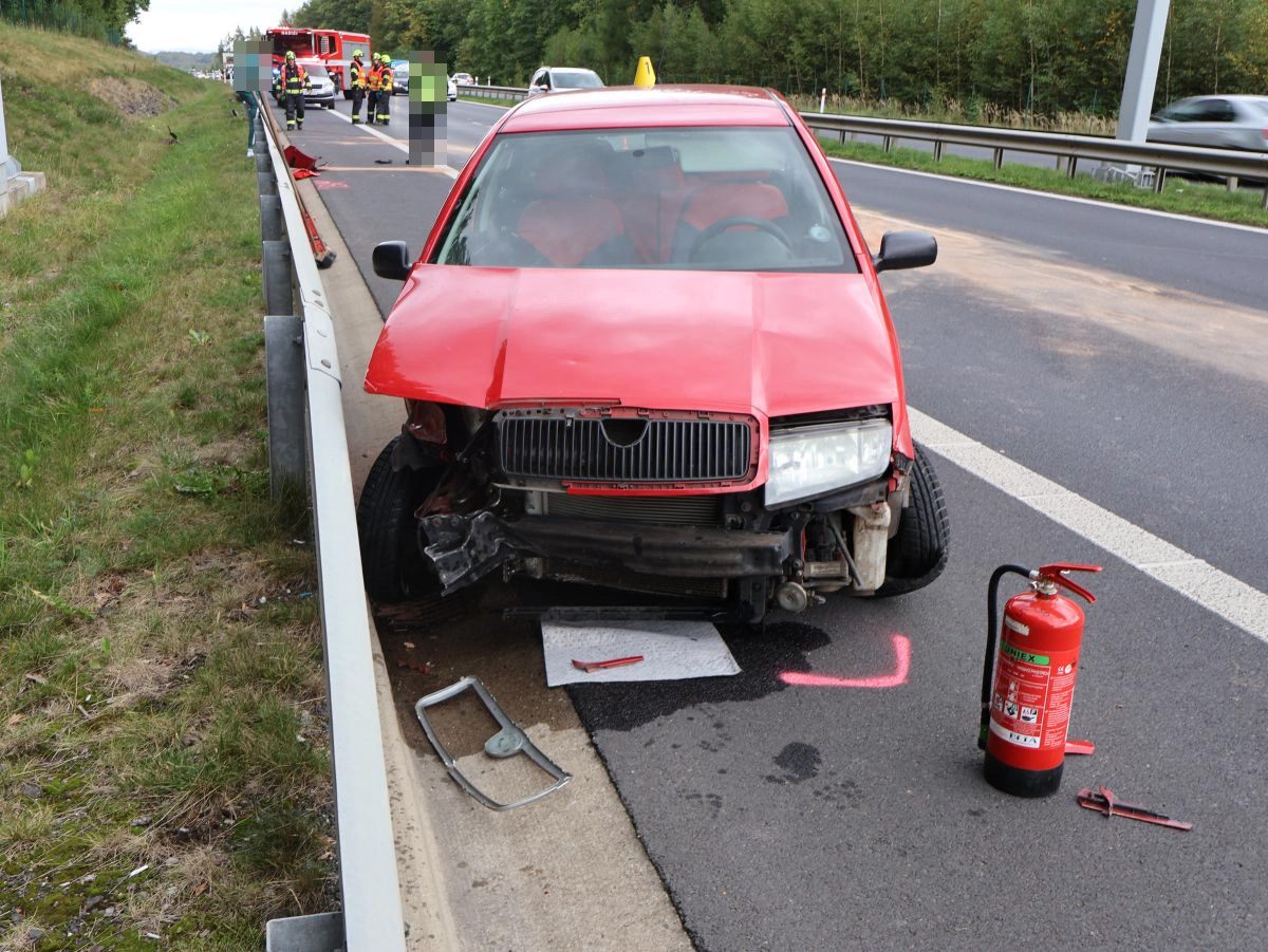 Po nehodě na dálnici D6 nadýchal 2,21 promile