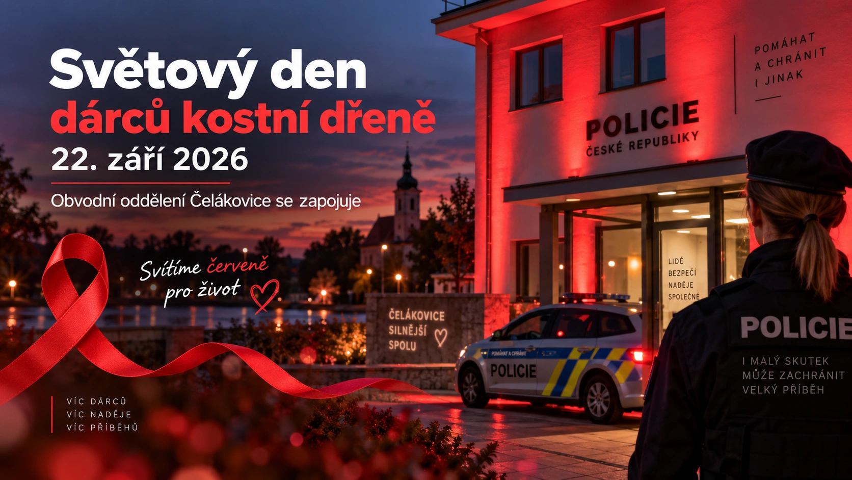 Obvodní oddělení Čelákovice podpoří Světový den dárců kostní dřeně