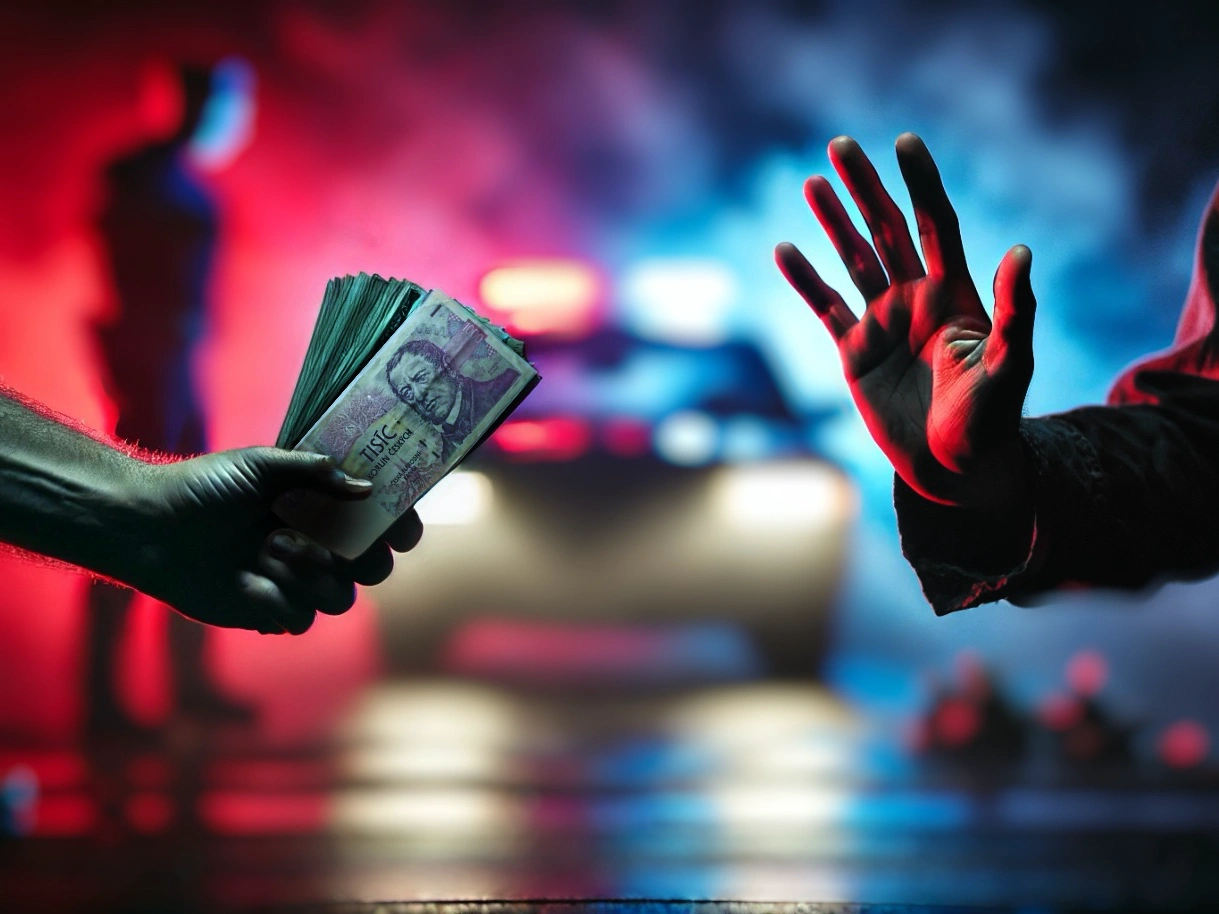 Opilý řidič pod vlivem kokainu zkoušel policisty uplatit